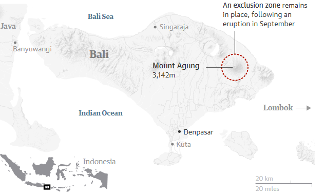 印尼火山爆发，航空警戒级别升级为红色，多个航班被取消
